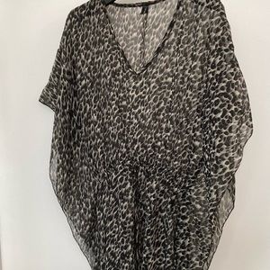 Leopard print cover up